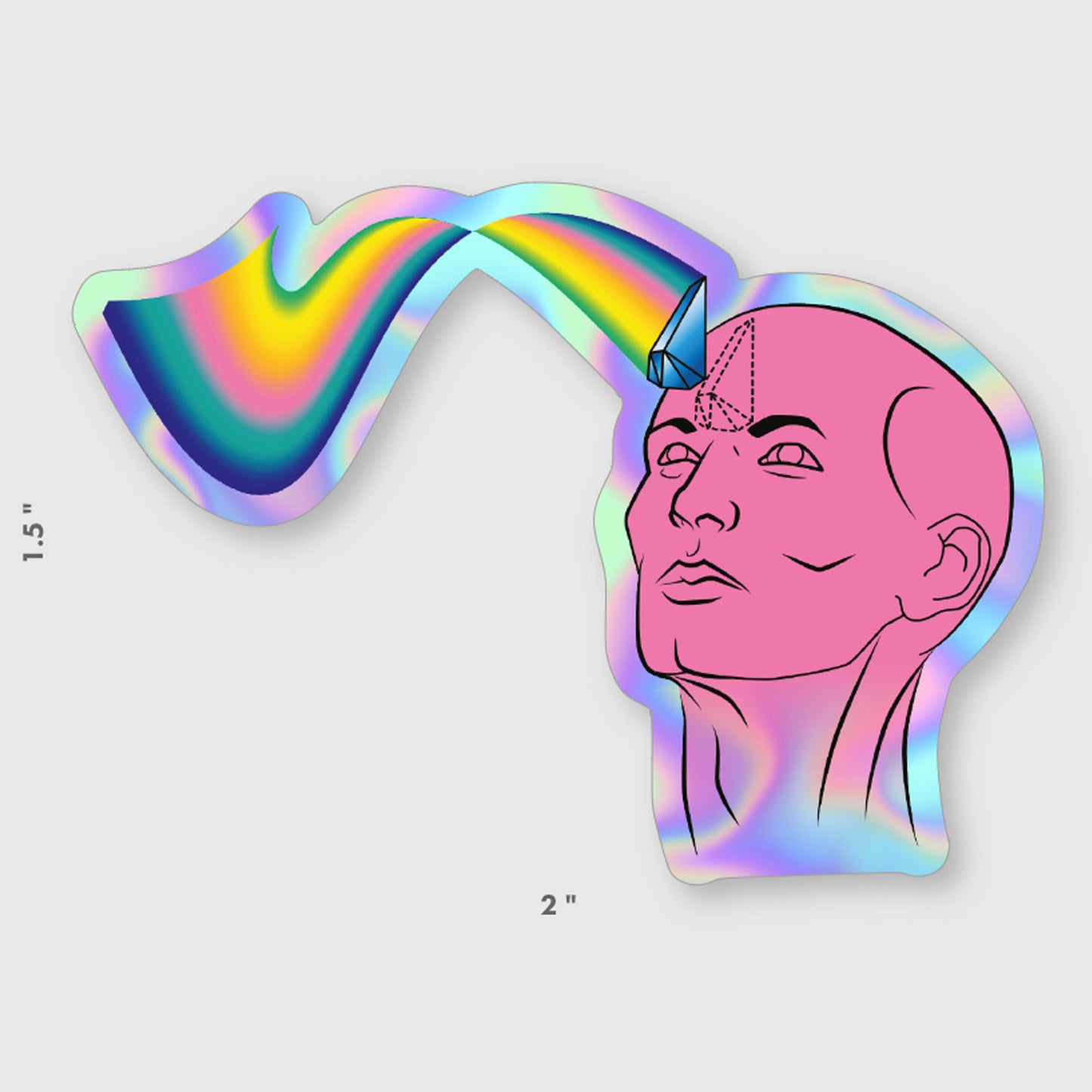 Forehead Crystal Power Holographic Sticker